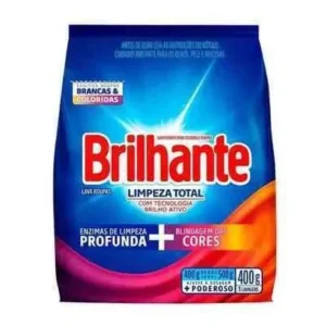 Detergente em Pó Brilhante Limpeza Total 400g