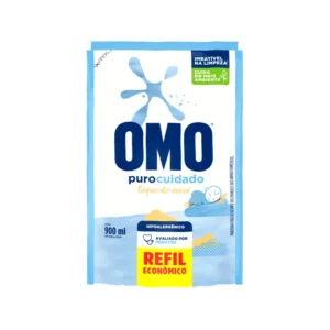 Lava Roupas Liquido Omo Puro Cuidado Doyp Refil 900ml