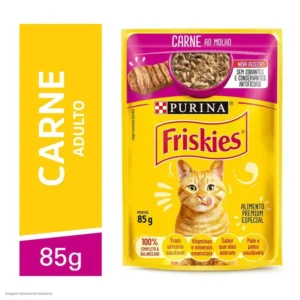 Racão P/gato Friskies Carne Ao Molho 85g