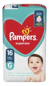 Fralda Descartavel Pampers Supersec Econ G 16un