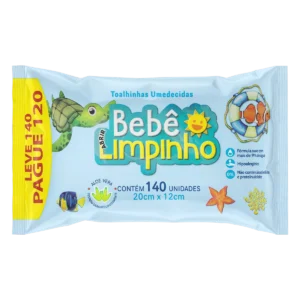 Lenço Umidecido Bebe Limpinho 140un