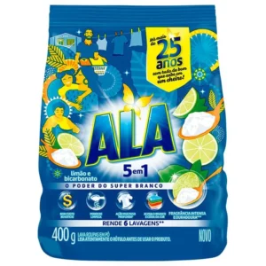 Sabão em Pó Ala 400g Limão Bicarbonato
