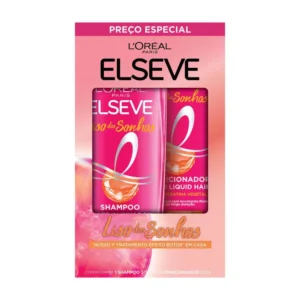 Kit Shampoo + Cond Elseve Liso Sonhos 375ml + 170ml