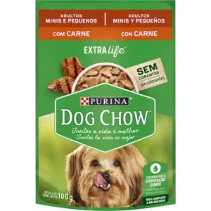 Racao P/caes Dogchow Adultos Mini Peq Carne 100g