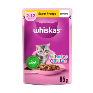 Racao P/gato Whiskas Filhote Frango 85g