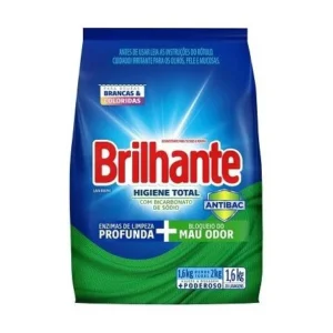 Sabão em Pó Brilhante 1,6kg Higiene Total