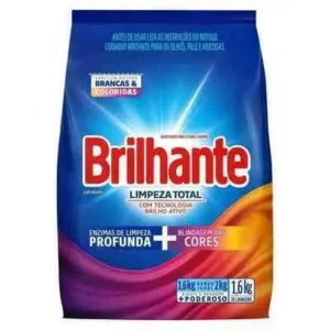 Sabão em Pó Brilhante 1,6kg Sac Limpeza Total