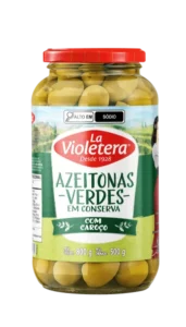 Azeitonas Verdes La Violetera C/ Caroço Vidro 500g